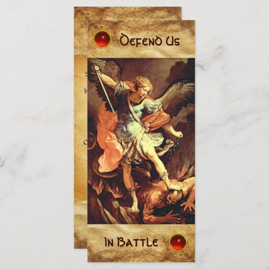 St. Michael the Archangel Prayer Kaart (Voorkant / Achterkant)
