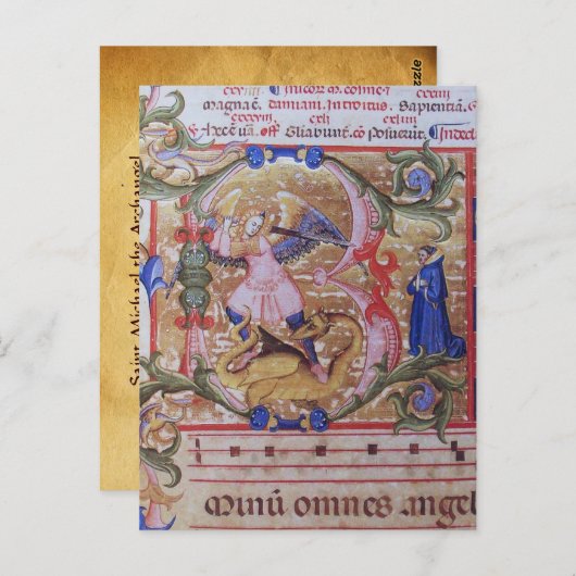 St. Michael the Archangel Prayer Kaart (Voorkant / Achterkant)