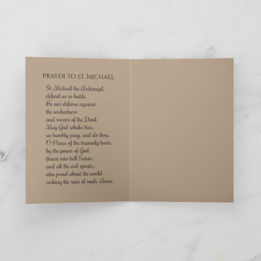 St. Michael the Archangel Prayer Kaart (Binnen)