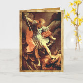 St. Michael the Archangel Prayer Kaart (Gele Bloem)