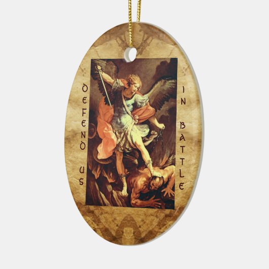 St. Michael the Archangel Prayer Keramisch Ornament (Links)