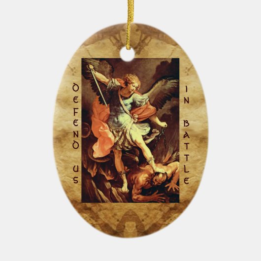 St. Michael the Archangel Prayer Keramisch Ornament (Voorkant)