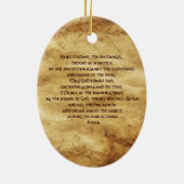 St. Michael the Archangel Prayer Keramisch Ornament (Achterkant)