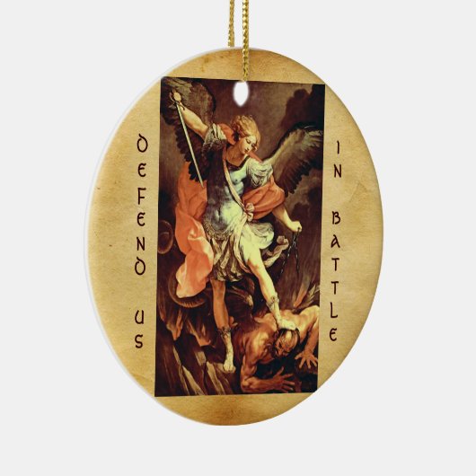 St. Michael the Archangel Prayer Keramisch Ornament (Rechts)