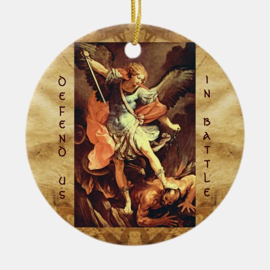 St. Michael the Archangel Prayer Keramisch Ornament (Voorkant)