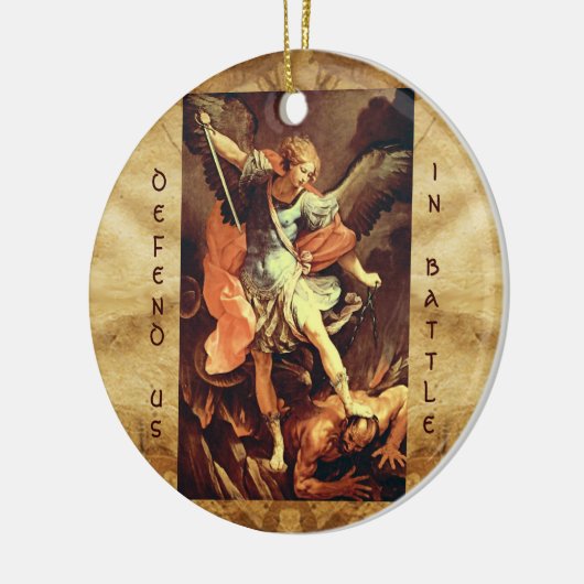 St. Michael the Archangel Prayer Keramisch Ornament (Links)