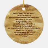 St. Michael the Archangel Prayer Keramisch Ornament (Achterkant)