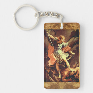 St. Michael the Archangel Prayer Parchment Sleutelhanger