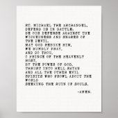 St. Michael the Archangel Prayer Poster (Voorkant)