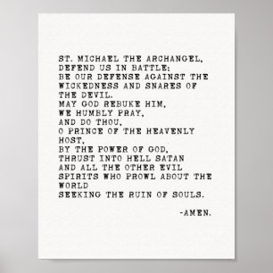 St. Michael the Archangel Prayer Poster