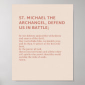 St. Michael the Archangel Prayer Poster (Voorkant)