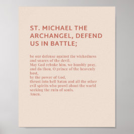St. Michael the Archangel Prayer Poster