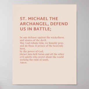 St. Michael the Archangel Prayer Poster