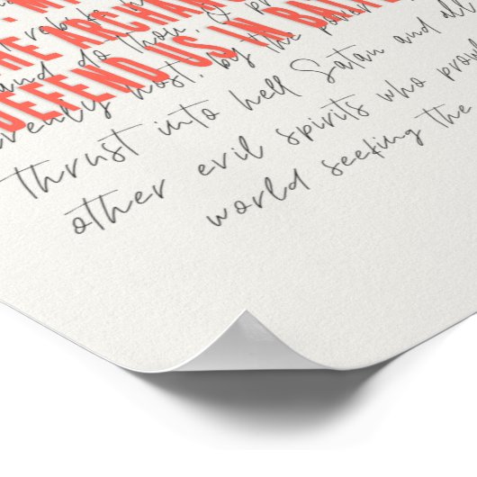 St. Michael the Archangel Prayer Poster (Hoek)