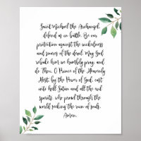 St. Michael The Archangel Prayer Print