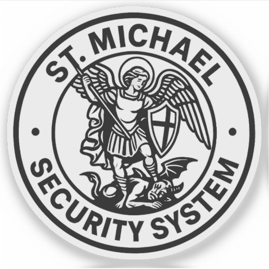 ST. MICHAEL THE ARCHANGEL PROTECTION STICKER (Voorkant)