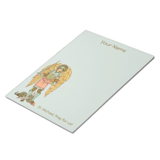 St. Michael the Archangel (RLS 12) 8,5 x11" Notitieblok (Schuin)