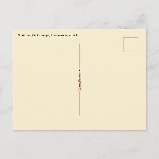 St. Michael the Archangel (RLS 12) Briefkaart (Achterkant)