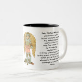 St. Michael the Archangel (RLS 12) Tweekleurige Koffiemok (Voorkant rechts)