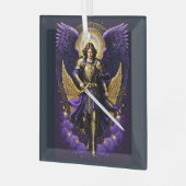 St. Michael the Archangel Roman rooms-katholiek Glas Ornament (Voorkant links)