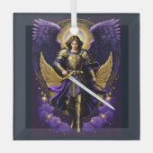 St. Michael the Archangel Roman rooms-katholiek Glas Ornament (Voorkant)