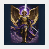 St. Michael the Archangel Roman rooms-katholiek Glas Ornament (Achterkant)