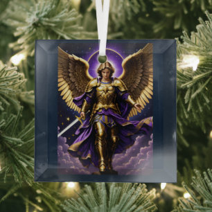St. Michael the Archangel Roman rooms-katholiek Glas Ornament