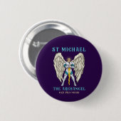 St. Michael the Archangel Roman rooms-katholiek Ronde Button 5,7 Cm (Voorkant /achterkant)