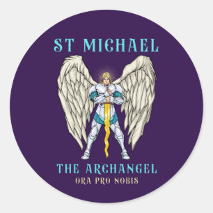 St. Michael the Archangel Roman rooms-katholiek Ronde Sticker