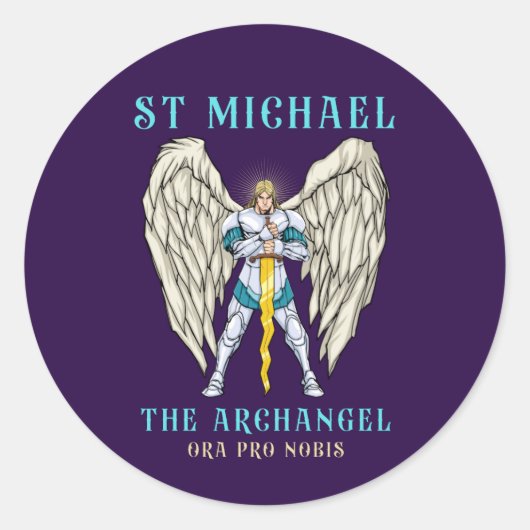 St. Michael the Archangel Roman rooms-katholiek Ronde Sticker (Voorkant)