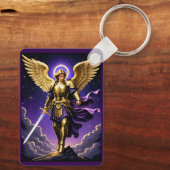 St. Michael the Archangel Roman rooms-katholiek Sleutelhanger (Achterkant)