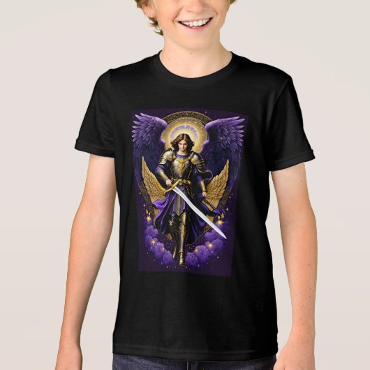 St. Michael the Archangel Roman rooms-katholiek Tri-Blend Shirt (Voorkant)