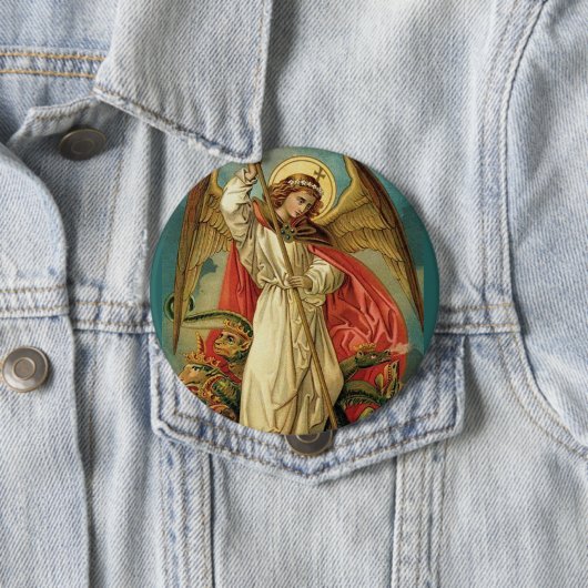 St. Michael the Archangel Ronde Button 4,0 Cm (In situ)