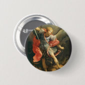 St. Michael the Archangel Ronde Button 5,7 Cm (Voorkant /achterkant)