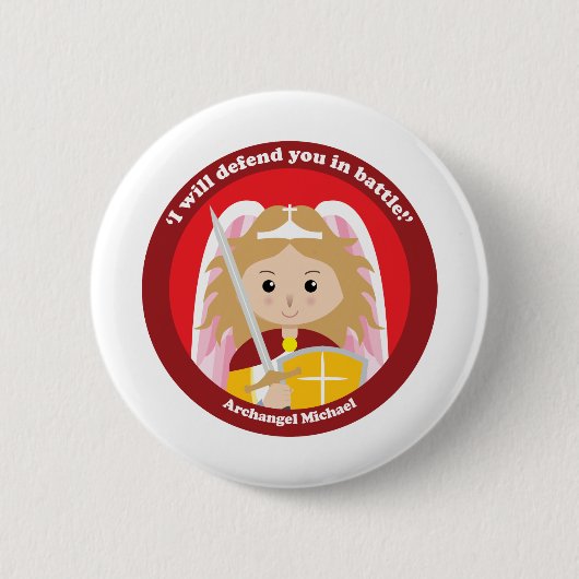 St. Michael the Archangel Ronde Button 5,7 Cm (Voorkant)