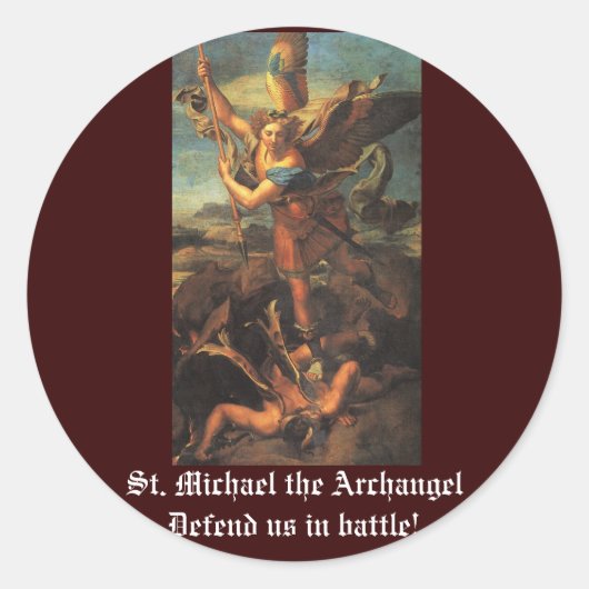 St. Michael the Archangel Ronde Sticker (Voorkant)