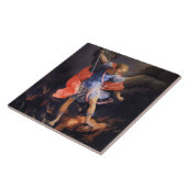 St. Michael The Archangel Saint Angel Blue Reni Tegeltje (Zijkant)