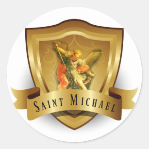 St. Michael the Archangel Sword Devil Ronde Sticker
