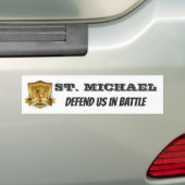 St. Michael the Archangel verdedigt ons in de stri Bumpersticker (Op auto)