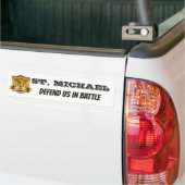 St. Michael the Archangel verdedigt ons in de stri Bumpersticker (Op Truck)