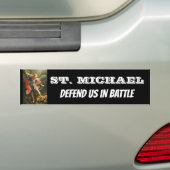 St. Michael the Archangel verdedigt ons in de stri Bumpersticker (Op auto)