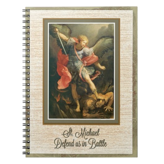 St. Michael the Archangel verdedigt ons in de stri Notitieboek (Voorkant)