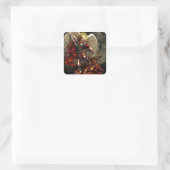 St. Michael the Archangel Vierkante Sticker (Tas)