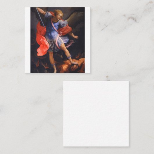 St Michael The Archangel Vierkante Visitekaartje (Voorkant / Achterkant)