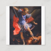 St Michael The Archangel Vierkante Visitekaartje (Voorkant)