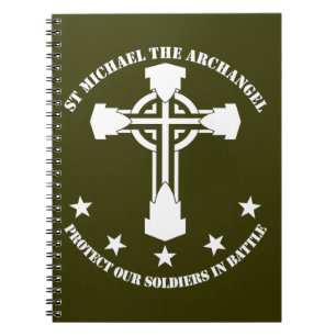 St Michael The Archangel - White Stencil Notitieboek