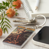 ST. MICHAEL VANGUISHING SATAN Prayer Parchment Sleutelhanger (Voorkant Rechts)