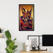 St. Michael Vanquishing Devil als middeleeuwse Kni Poster (Thuiskantoor)