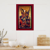 St. Michael Vanquishing Devil als middeleeuwse Kni Poster (Keuken)