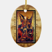 St. Michael Vanquishing Devil Prayer Keramisch Ornament (Voorkant)